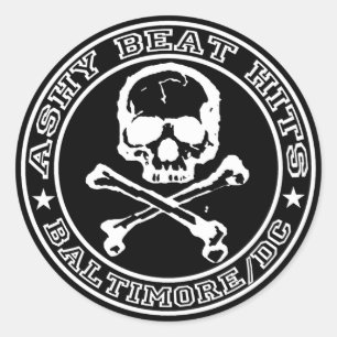 Rond Sticker SKULL Beat Hits