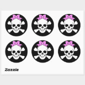 ROND STICKER SKULL ET CROSSBONES (Feuille)