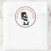 ROND STICKER SKULL PERSONNALISABLE (Sac)