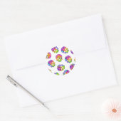 Rond Sticker - SKULLS POP ART (Enveloppe)