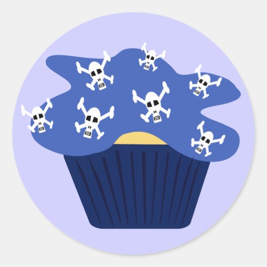 Rond Sticker Skuls et Cupcakes (Devant)