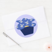 Rond Sticker Skuls et Cupcakes (Enveloppe)