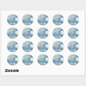 Rond Sticker Sky bleu (Feuille)