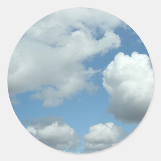 Rond Sticker Sky bleu (Devant)