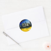 Rond Sticker Skyline (Enveloppe)