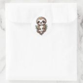 Rond Sticker Sleepy Sloth - Une Créature Couteuse (Sac)