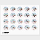 Rond Sticker Sleigh Ride (Feuille)