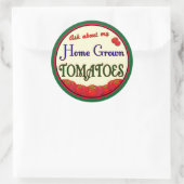 Rond Sticker Slogan Retro Gardener pour tomates faites (Sac)