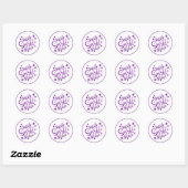 Rond Sticker Smile Shine Purple (Feuille)