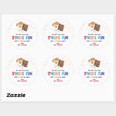 Rond Sticker Smores Premier Jour De L'École (Feuille)