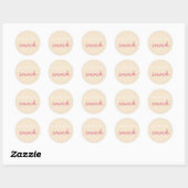 Rond Sticker Snack de minuit Champagne Blush (Feuille)
