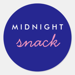 Rond Sticker Snack de minuit Marine Rose