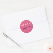 Rond Sticker Snack de minuit rose violet (Enveloppe)