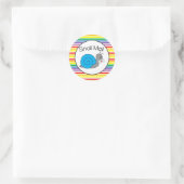 Rond Sticker Snail Mail - bande arc-en-ciel! ! (Sac)