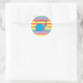 Rond Sticker Snail Mail - bande arc-en-ciel! ! (Sac)