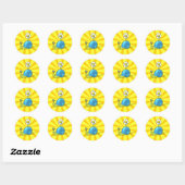 Rond Sticker SNAIL SUNFLOWER (Feuille)
