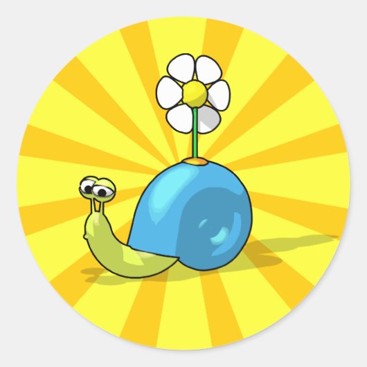 Rond Sticker SNAIL SUNFLOWER (Devant)
