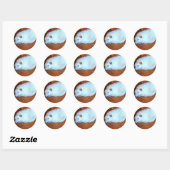 Rond Sticker Snowball White Rat (Feuille)