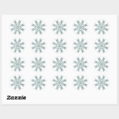 Rond Sticker SnowFlake (Feuille)