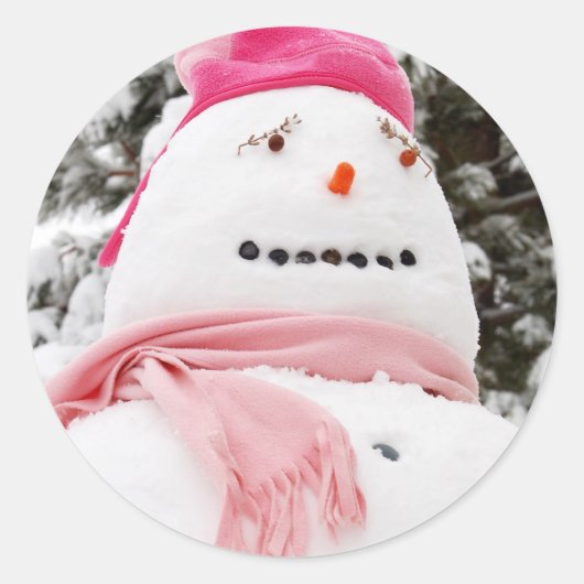 Rond Sticker SnowMan (Devant)