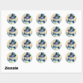 Rond Sticker Snowman Aquarelle (Feuille)