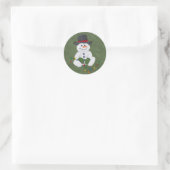 Rond Sticker Snowman assis (Sac)