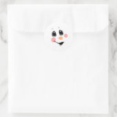 Rond Sticker Snowman Face Classic Round (Sac)