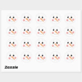 Rond Sticker Snowman Face Classic Round (Feuille)