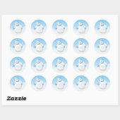 Rond Sticker Snowman Wonderland (Feuille)