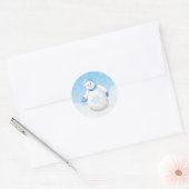 Rond Sticker Snowman Wonderland (Enveloppe)