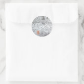Rond Sticker Snowy Hedgerow Winter Round (Sac)