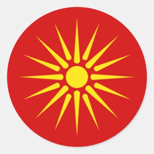 Rond Sticker solaire macédonien (Devant)