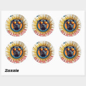 Rond Sticker solaire Pitbull noir Eclipse 2024 (Feuille)