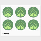 Rond Sticker Soldat Vert (Feuille)