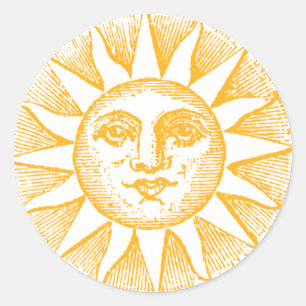 Rond Sticker Soleil Et Rayons