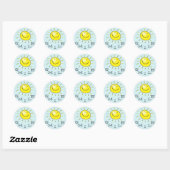 Rond Sticker Soleil Smile (Feuille)