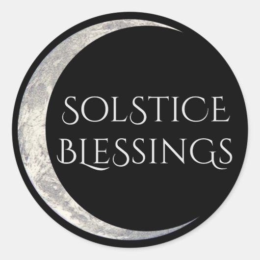 Rond Sticker Solstice Blessings (Devant)