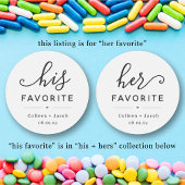 Rond Sticker "Son préféré" de mariage