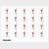 Rond Sticker Sorbet Flûte (Feuille)