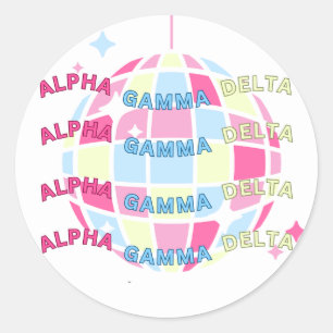 Rond Sticker Sorority Disco Pastel AGD