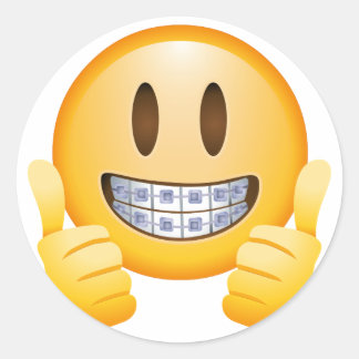 Rond Sticker souriant Emoji
