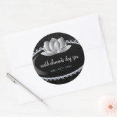 Rond Sticker Spa de jour et fleur Lotus Classy (Enveloppe)