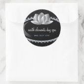 Rond Sticker Spa de jour et fleur Lotus Classy (Sac)