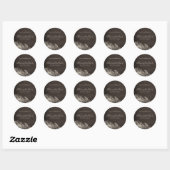Rond Sticker Spa de salon Beige Brown (Feuille)