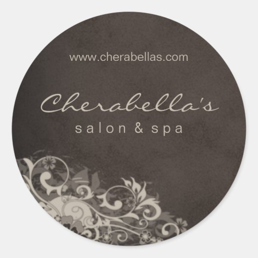 Rond Sticker Spa de salon Beige Brown (Devant)