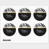 Rond Sticker Spa et salon classique (Feuille)