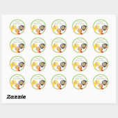 Rond Sticker spa Fête des mariées Favoriser (Feuille)