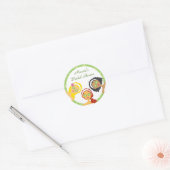 Rond Sticker spa Fête des mariées Favoriser (Enveloppe)