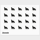 Rond Sticker Spaniel Cocker (Feuille)