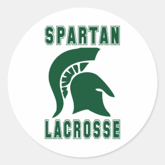 Rond Sticker Spartan Mascot de crosse